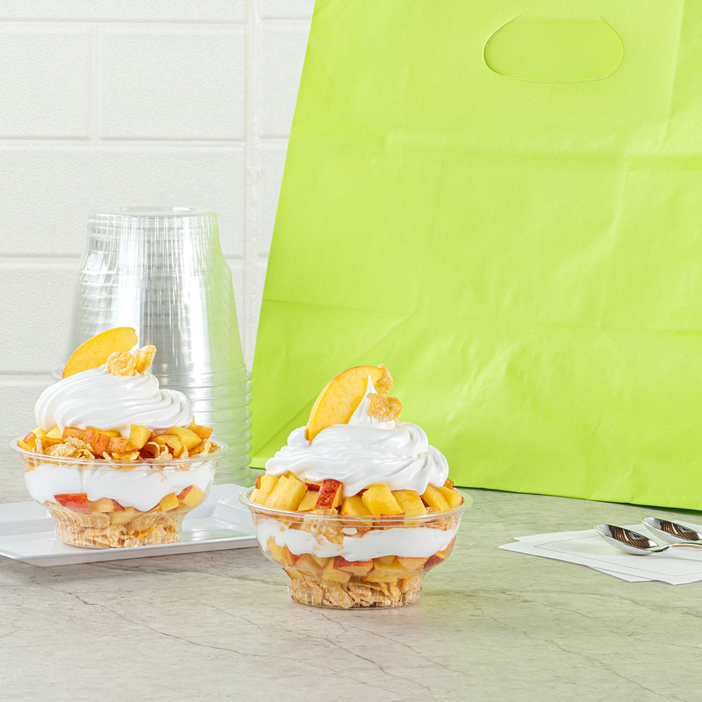 Chef 101 5 oz Round Clear Plastic Dessert Cup - 3 3/4" x 3 3/4" x 1 3/4" - 500 count box