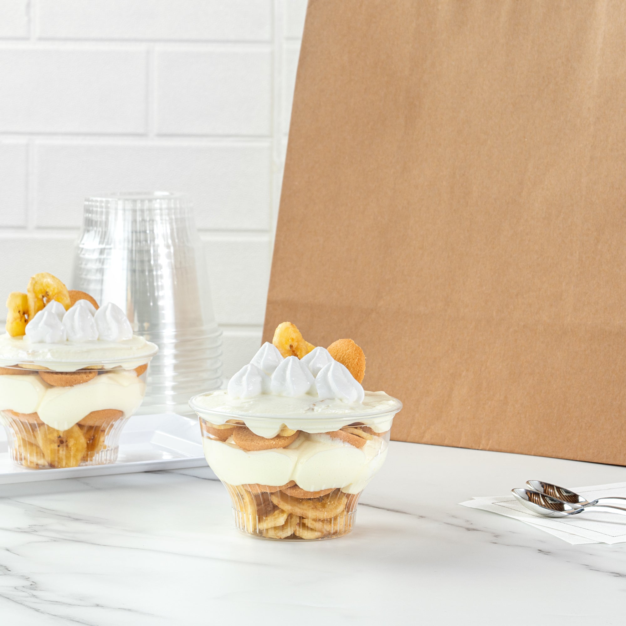 Chef 101 8 oz Round Clear Plastic Dessert Cup - 3 3/4" x 3 3/4" x 2 1/2" - 50 count box