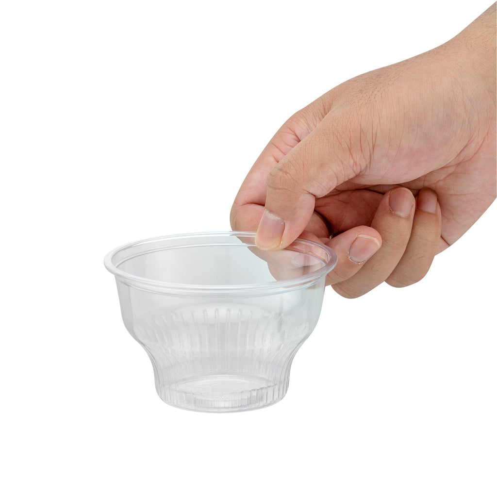 Chef 101 8 oz Round Clear Plastic Dessert Cup - 3 3/4" x 3 3/4" x 2 1/2" - 500 count box