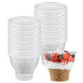 Chef 101 14 oz Round Clear Plastic Dessert Cup - 3 3/4" x 3 3/4" x 3 1/2" - 50 count box