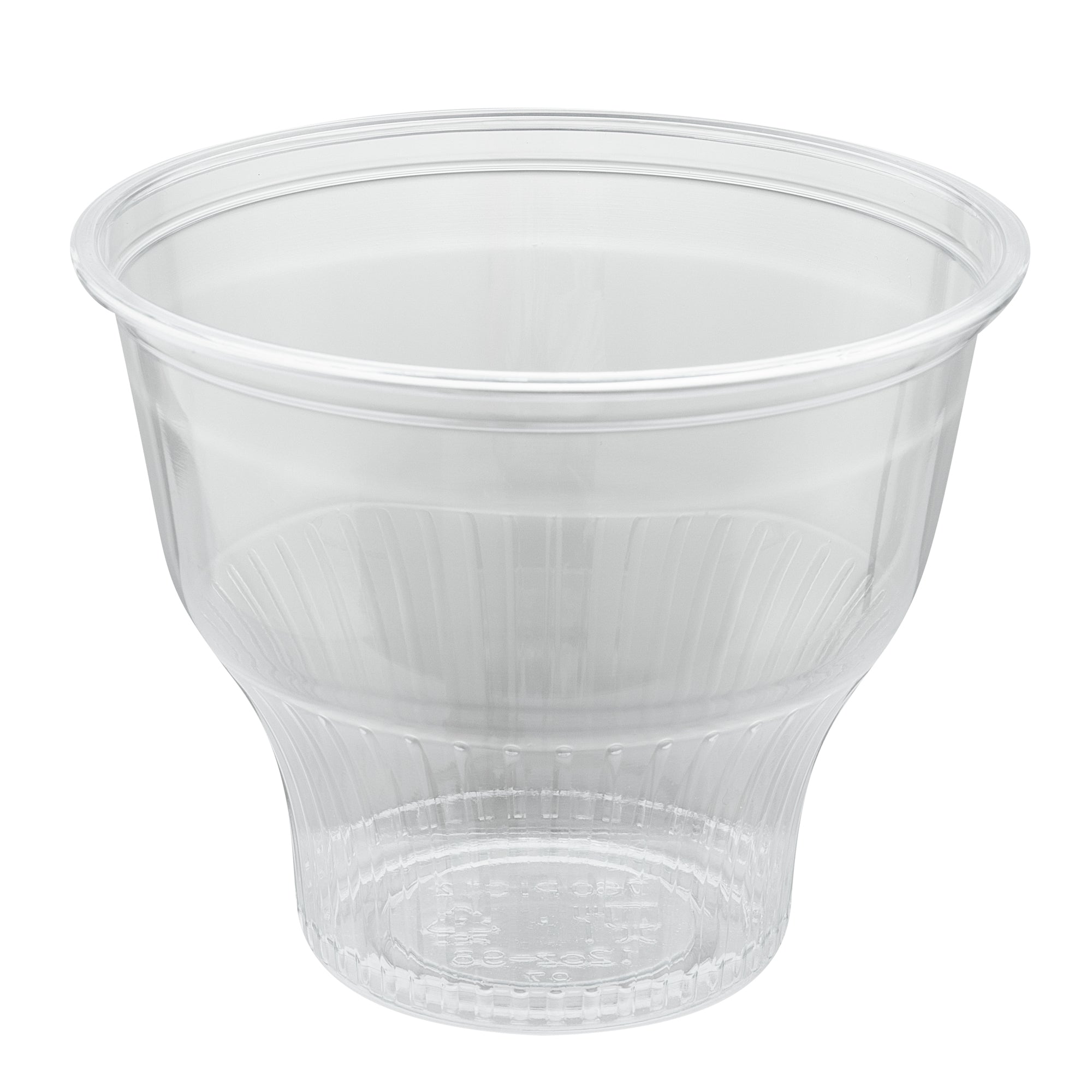 Chef 101 14 oz Round Clear Plastic Dessert Cup - 3 3/4" x 3 3/4" x 3 1/2" - 50 count box