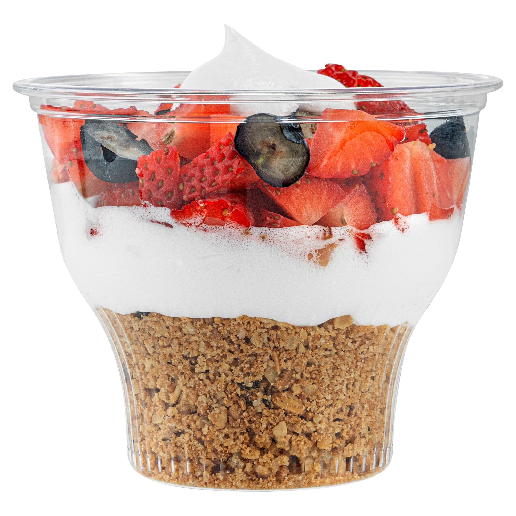 Chef 101 14 oz Round Clear Plastic Dessert Cup - 3 3/4" x 3 3/4" x 3 1/2" - 500 count box