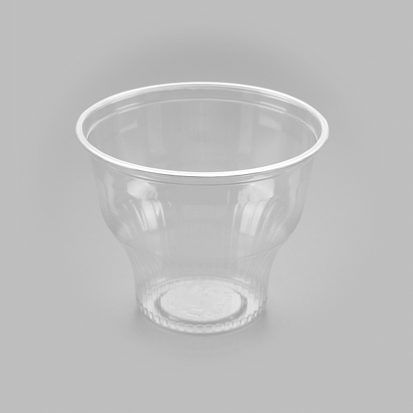 Chef 101 14 oz Round Clear Plastic Dessert Cup - 3 3/4" x 3 3/4" x 3 1/2" - 500 count box