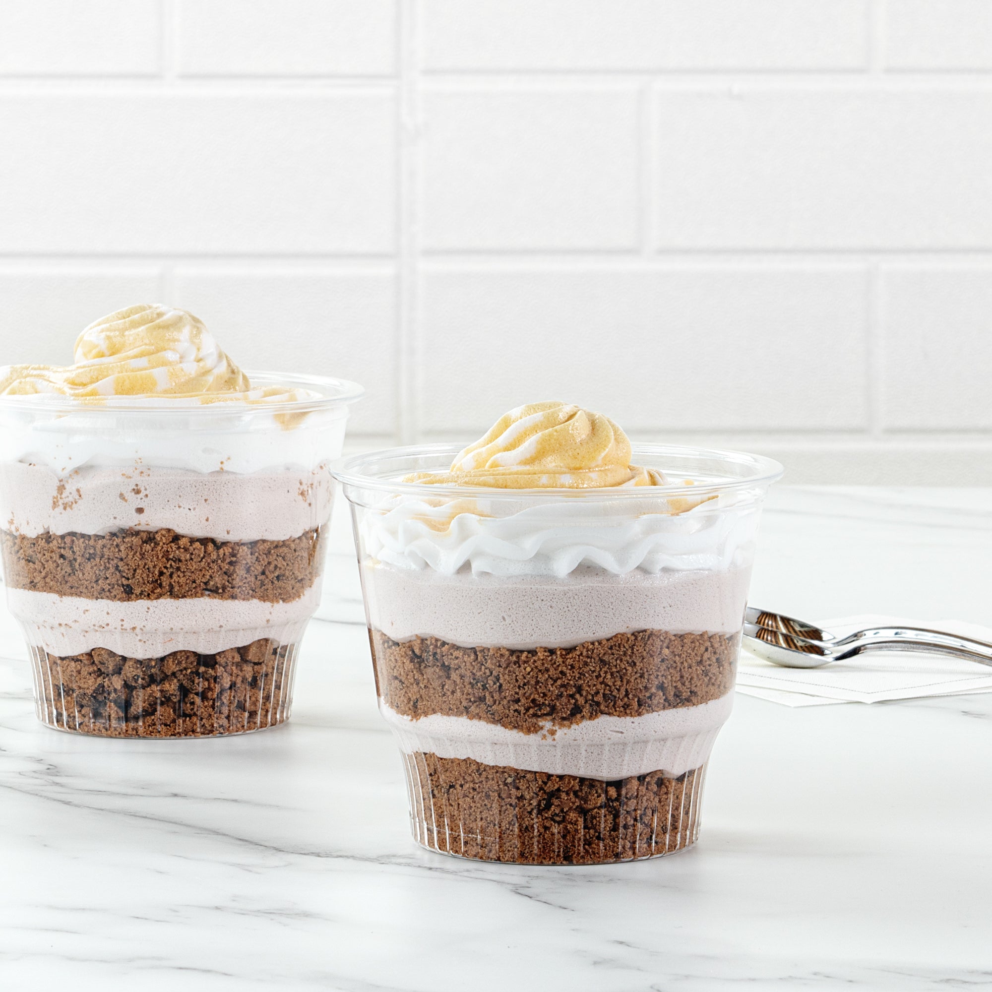 Chef 101 12 oz Round Clear Plastic Dessert Cup - 3 3/4" x 3 3/4" x 3 1/4" - 50 count box
