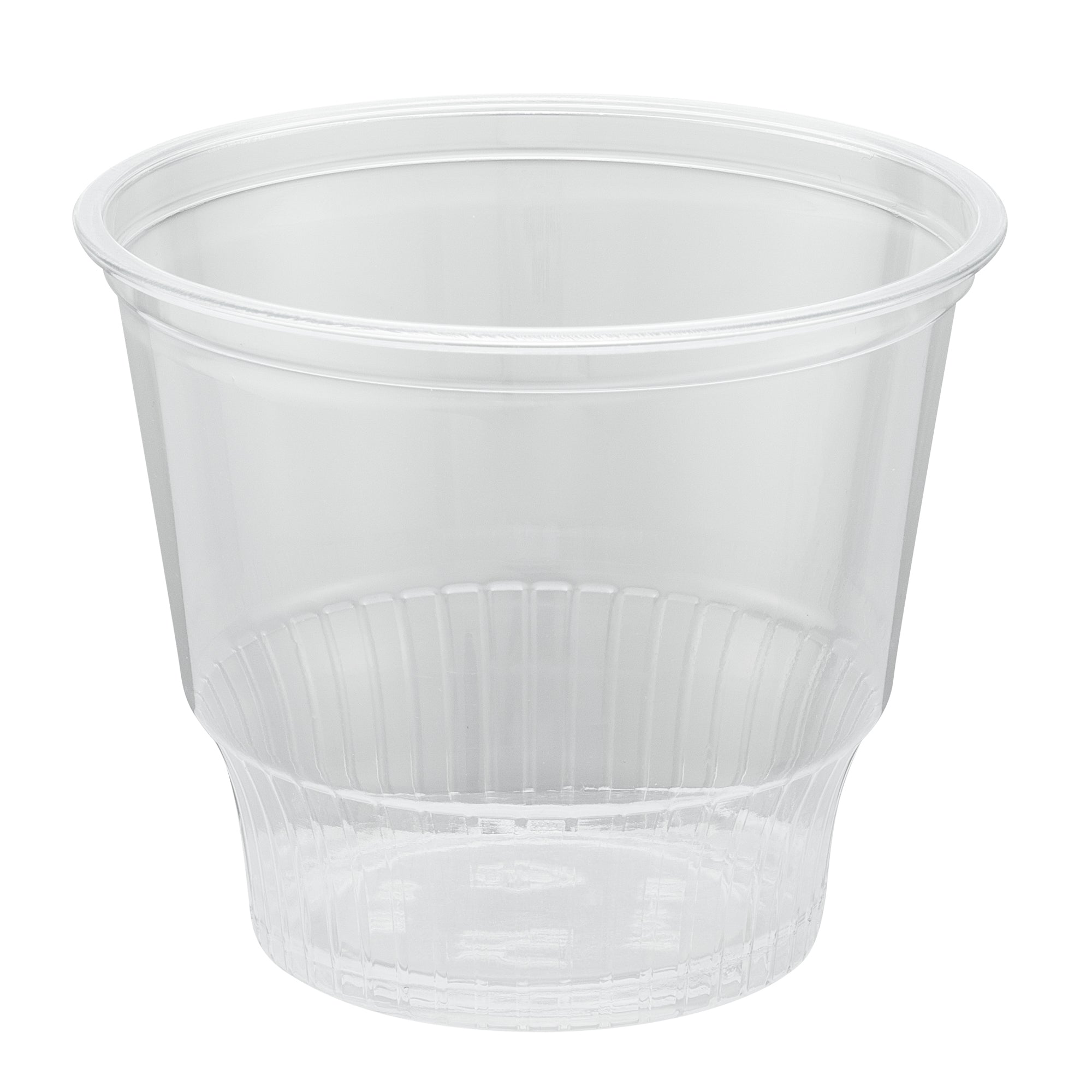 Chef 101 12 oz Round Clear Plastic Dessert Cup - 3 3/4" x 3 3/4" x 3 1/4" - 500 count box