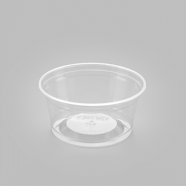 Chef 101 6 oz Round Clear Plastic Dessert Cup - 3 3/4" x 3 3/4" x 1 3/4" - 50 count box