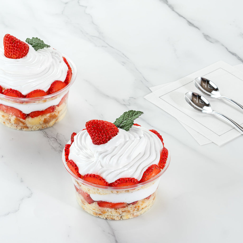 Chef 101 6 oz Round Clear Plastic Dessert Cup - 3 3/4" x 3 3/4" x 1 3/4" - 50 count box