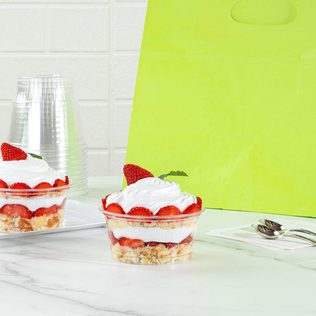Chef 101 6 oz Round Clear Plastic Dessert Cup - 3 3/4" x 3 3/4" x 1 3/4" - 500 count box
