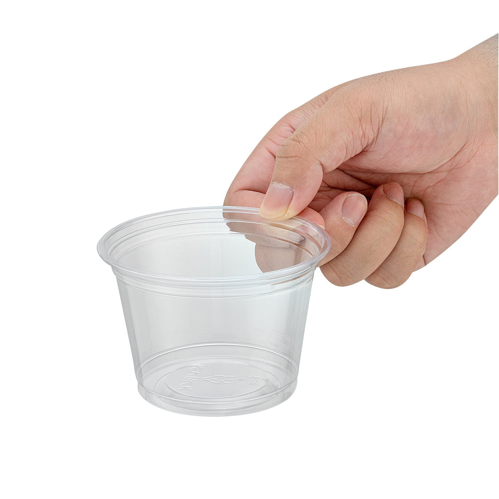 Chef 101 9 oz Round Clear Plastic Dessert Cup - 3 3/4" x 3 3/4" x 2 3/4" - 50 count box