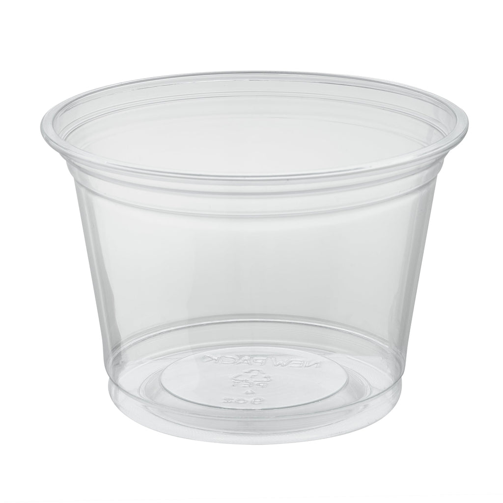 Chef 101 9 oz Round Clear Plastic Dessert Cup - 3 3/4" x 3 3/4" x 2 3/4" - 50 count box