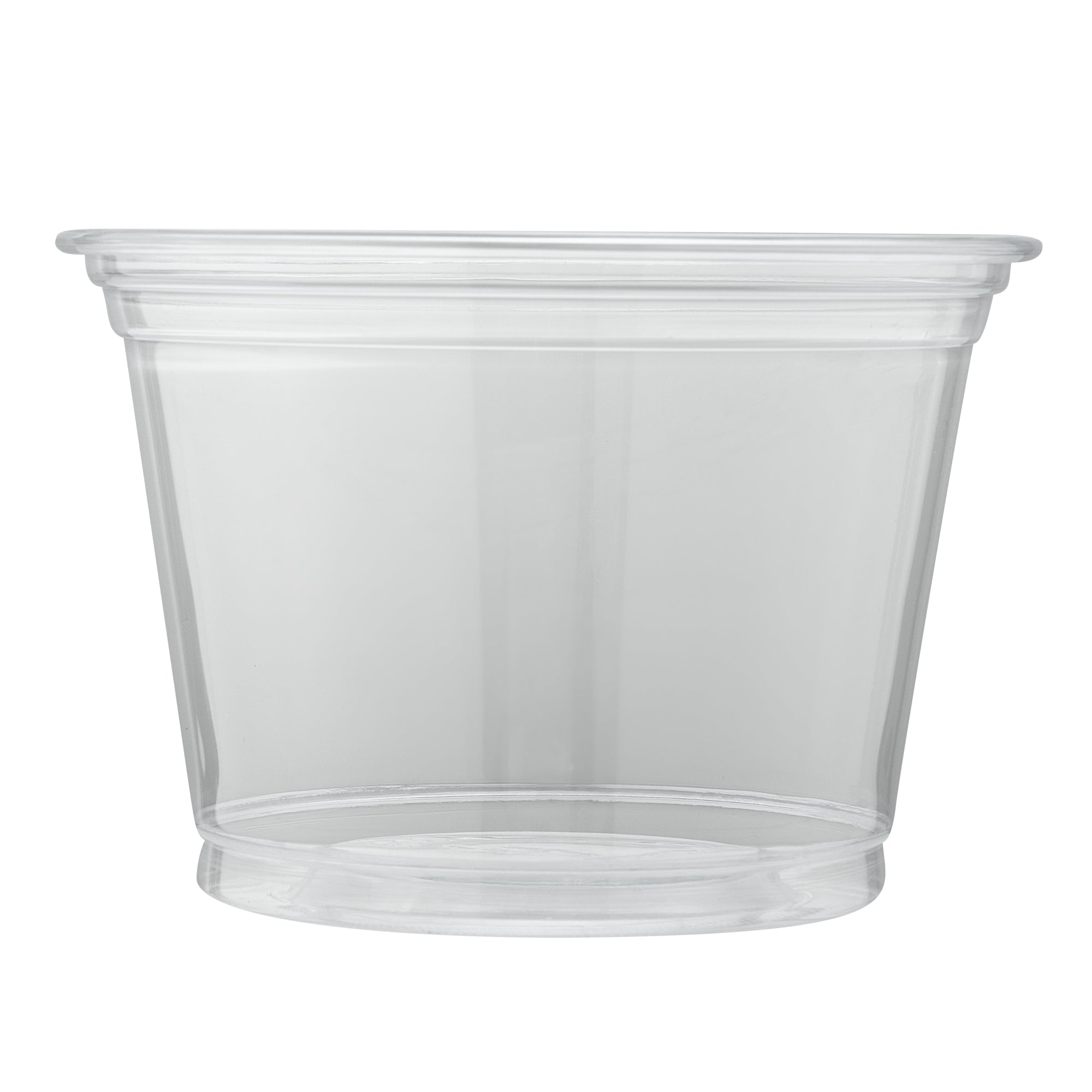 Chef 101 9 oz Round Clear Plastic Dessert Cup - 3 3/4" x 3 3/4" x 2 3/4" - 500 count box