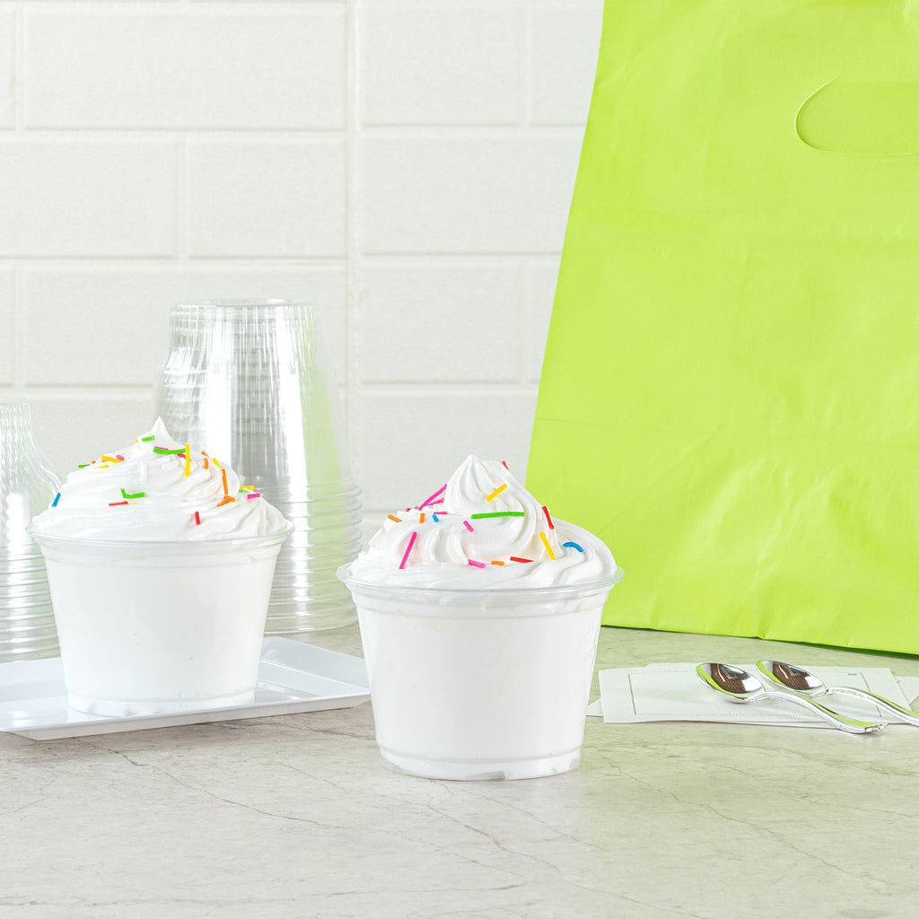 Chef 101 9 oz Round Clear Plastic Dessert Cup - 3 3/4" x 3 3/4" x 2 3/4" - 500 count box