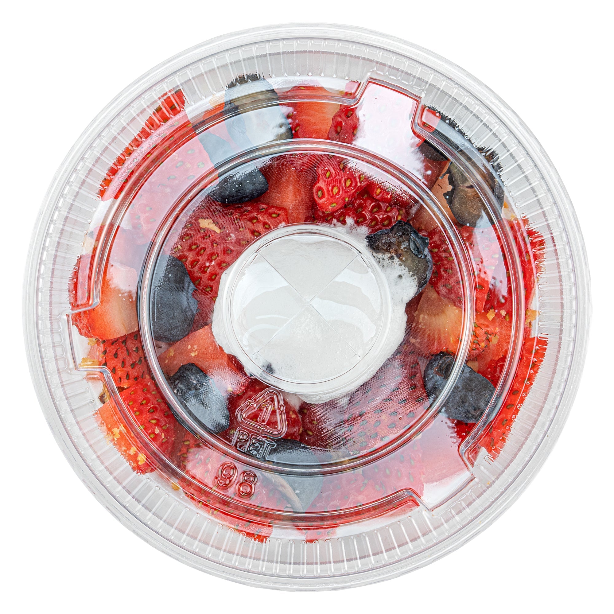 Chef 101 Round Clear Plastic Flat Lid - Fits Plastic Dessert Cup - 3 3/4" x 3 3/4" - 500 count box