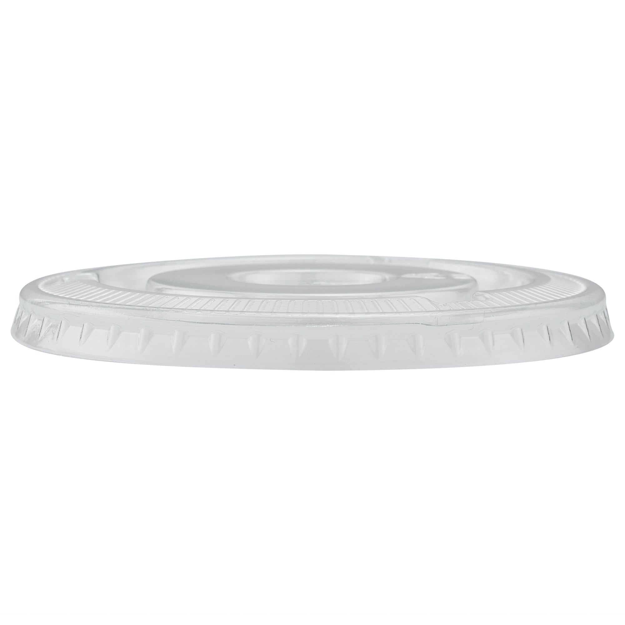 Chef 101 Round Clear Plastic Flat Lid - Fits Plastic Dessert Cup - 3 3/4" x 3 3/4" - 500 count box