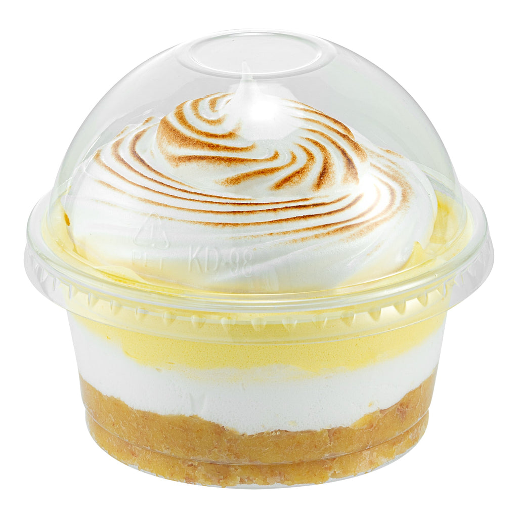 Chef 101 Round Clear Plastic Dome Lid - Fits Plastic Dessert Cup - 3 3/4" x 3 3/4" x 1 3/4" - 500 count box