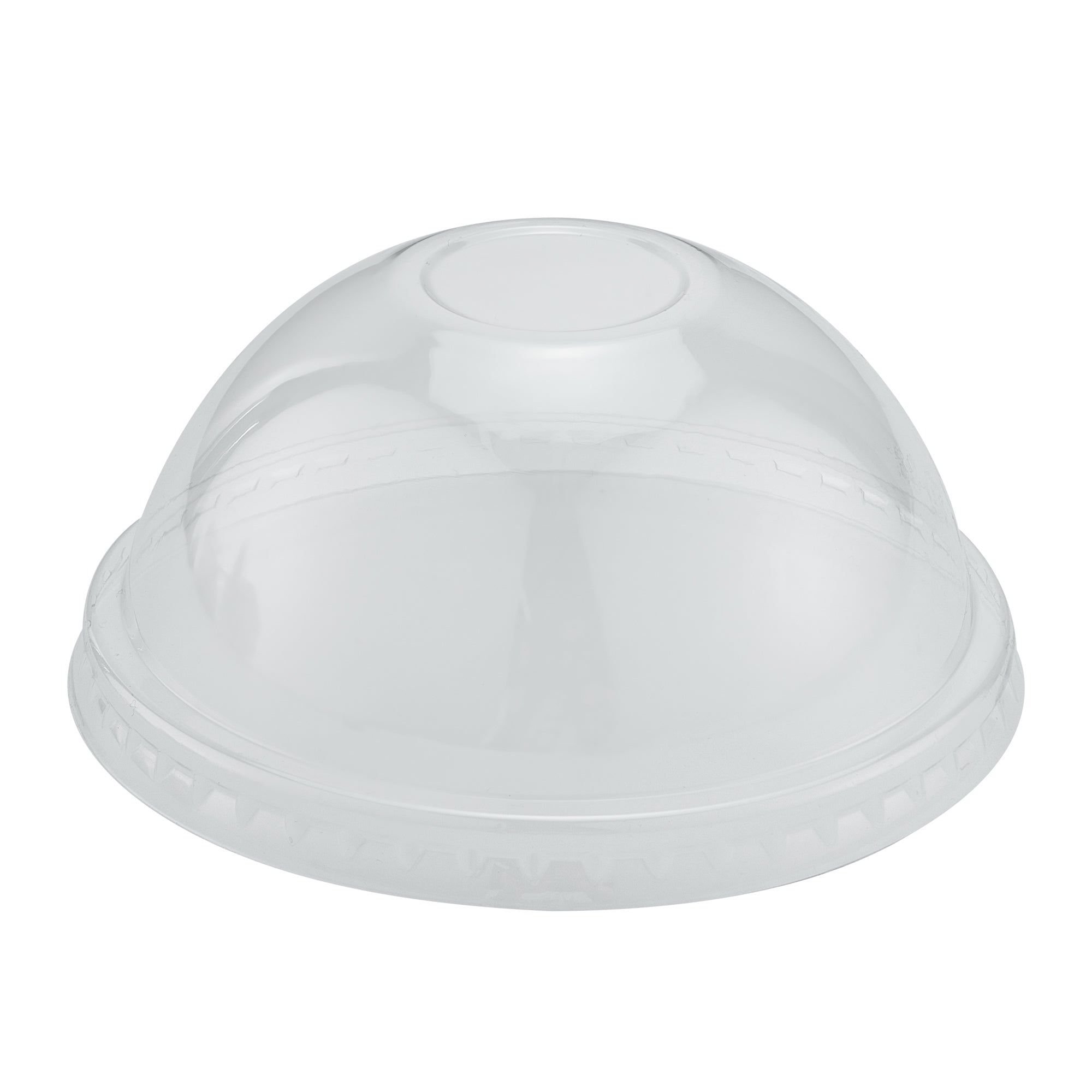 Chef 101 Round Clear Plastic Dome Lid - Fits Plastic Dessert Cup - 3 3/4" x 3 3/4" x 1 3/4" - 50 count box