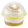 Chef 101 Round Clear Plastic Dome Lid - Fits Plastic Dessert Cup - 3 3/4" x 3 3/4" x 1 3/4" - 50 count box