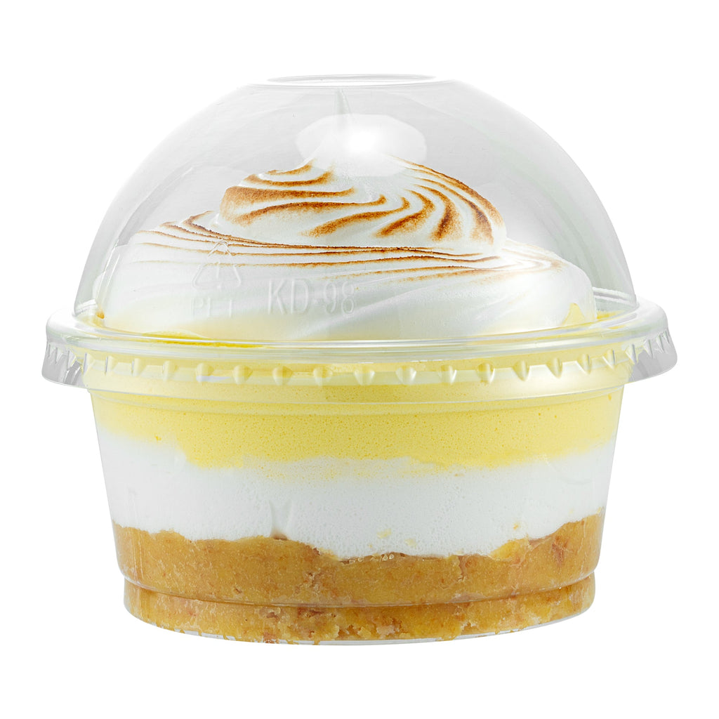 Chef 101 Round Clear Plastic Dome Lid - Fits Plastic Dessert Cup - 3 3/4" x 3 3/4" x 1 3/4" - 50 count box