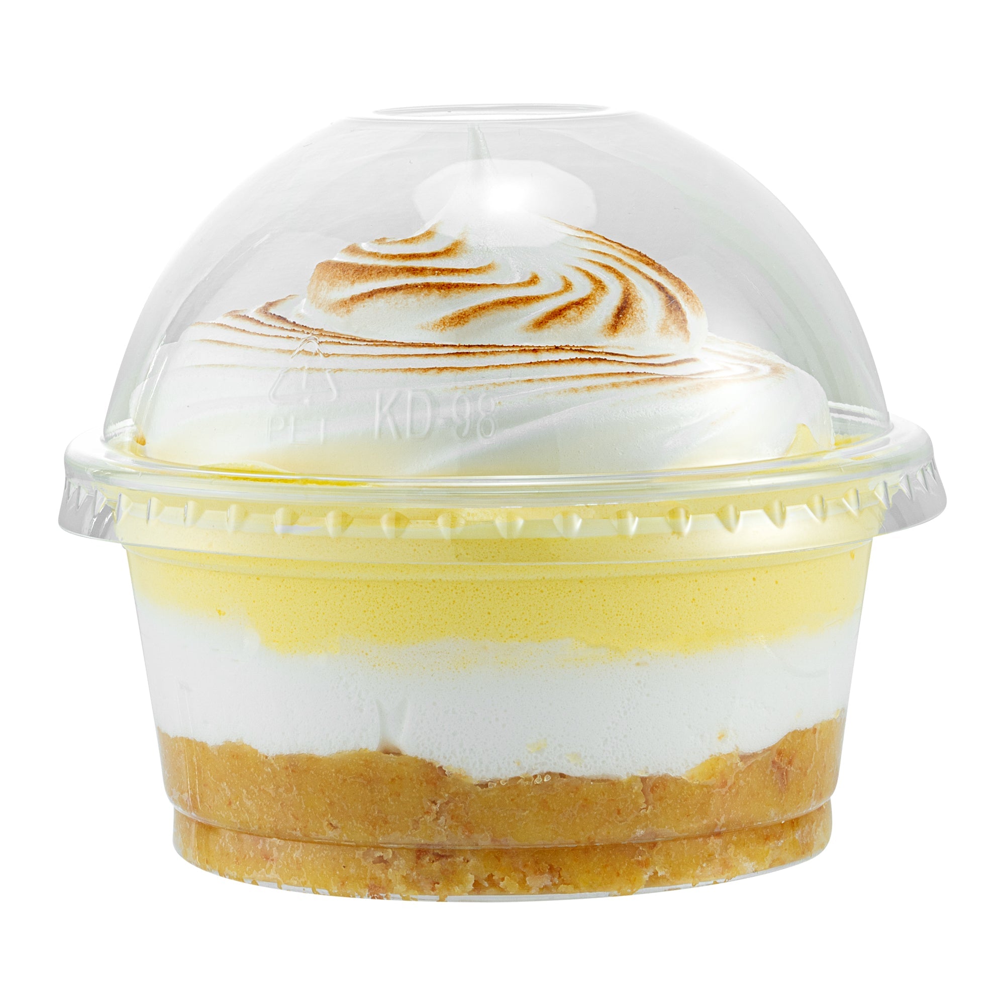 Chef 101 Round Clear Plastic Dome Lid - Fits Plastic Dessert Cup - 3 3/4" x 3 3/4" x 1 3/4" - 500 count box