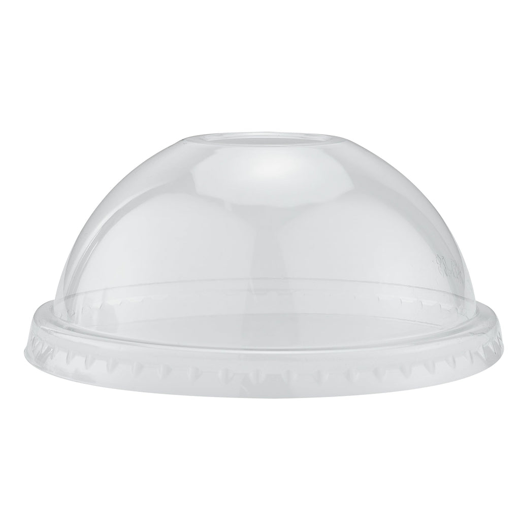 Chef 101 Round Clear Plastic Dome Lid - Fits Plastic Dessert Cup - 3 3/4" x 3 3/4" x 1 3/4" - 500 count box