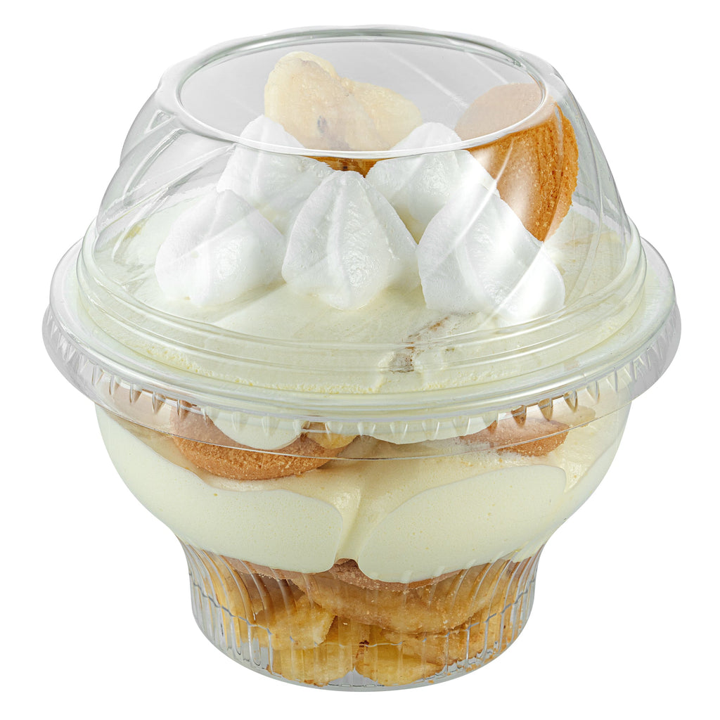 Chef 101 Round Clear Plastic Low Dome Lid - Fits Plastic Dessert Cup - 3 3/4" x 3 3/4" x 1 1/2" - 500 count box