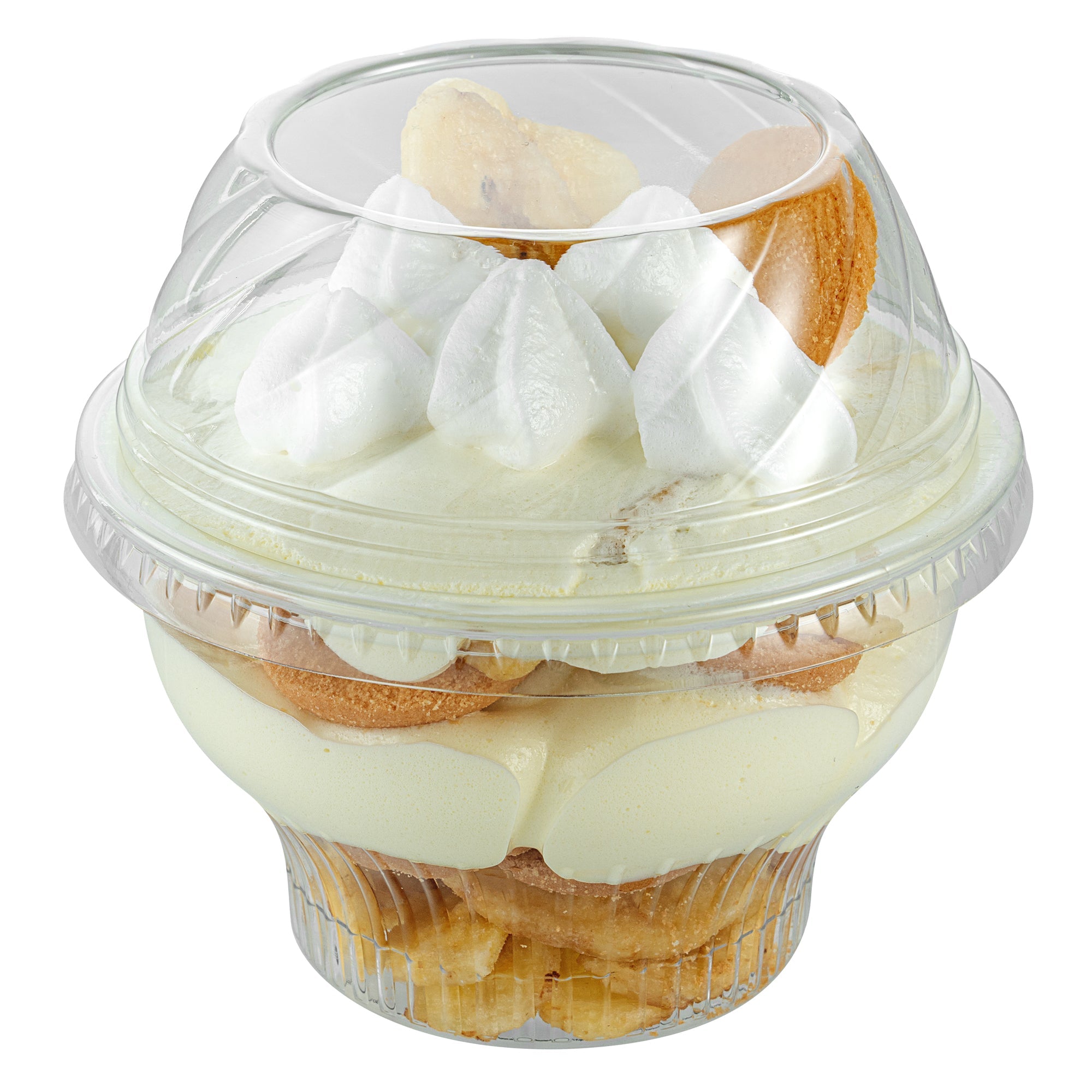 Chef 101 Round Clear Plastic Low Dome Lid - Fits Plastic Dessert Cup - 3 3/4" x 3 3/4" x 1 1/2" - 500 count box