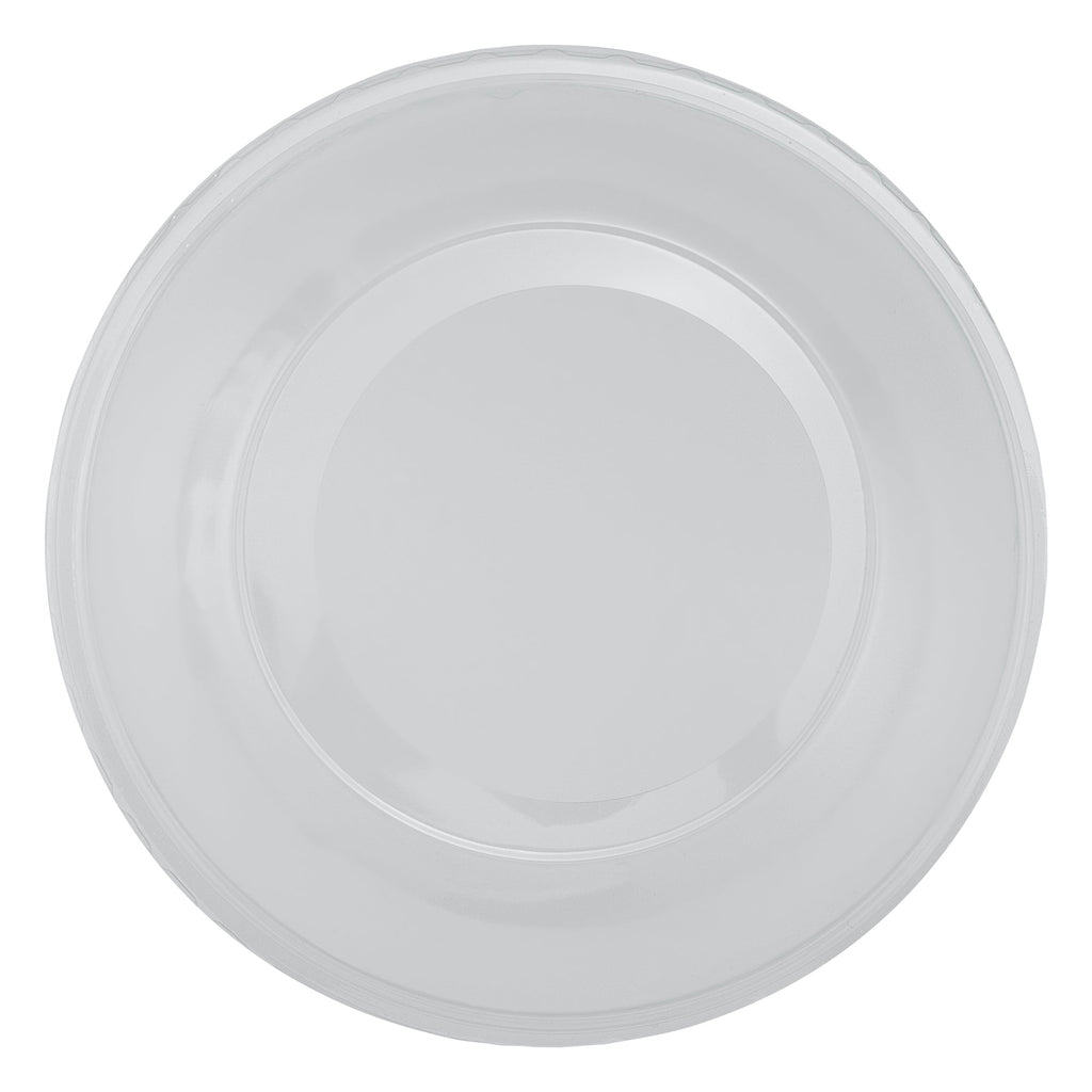 Chef 101 Round Clear Plastic Dome Lid - Fits Plastic Dessert Cup, with Hole - 3 3/4" x 3 3/4" x 1 1/2" - 500 count box