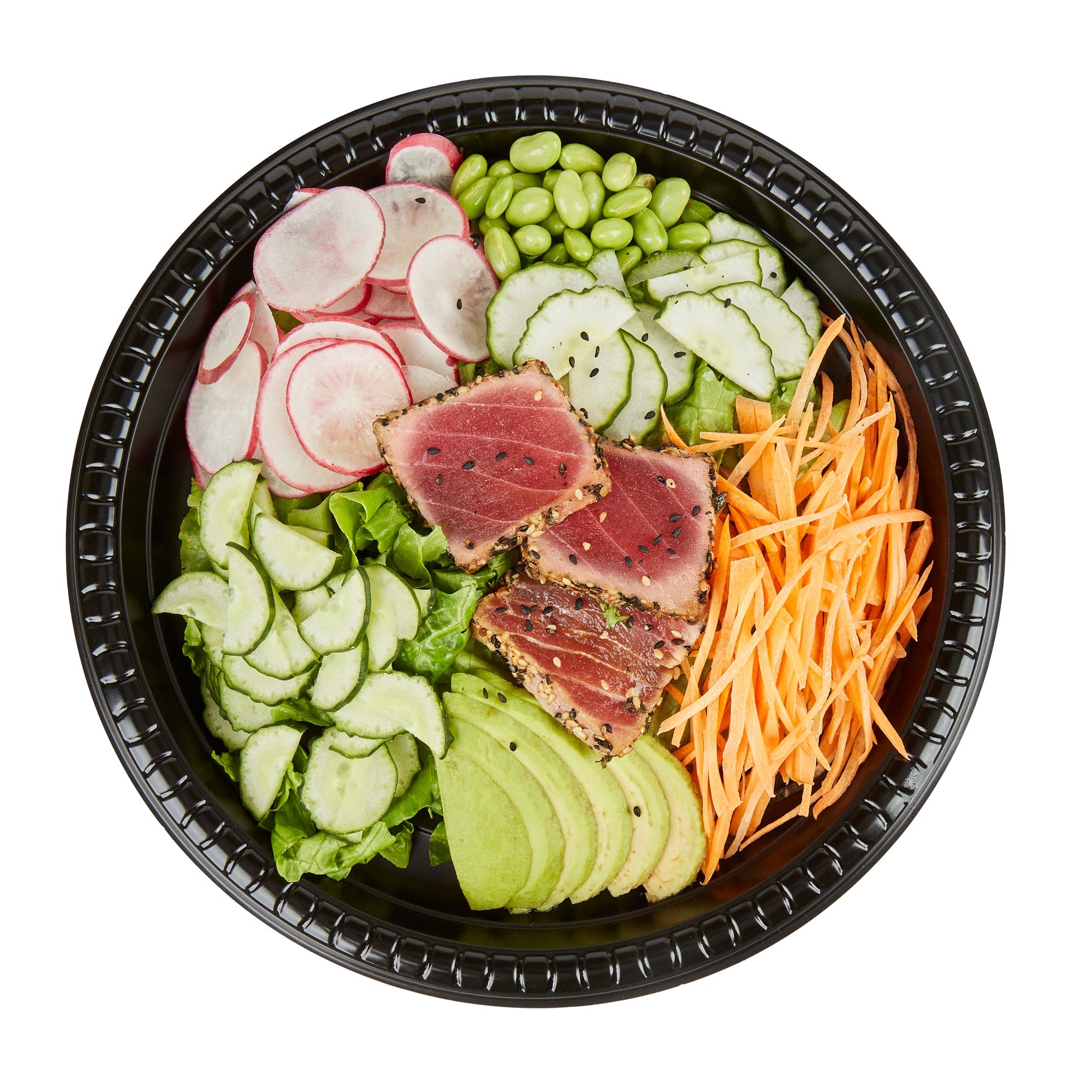 Chef 101 Round Black Plastic Plate - Microwavable - 10 1/4" x 10 1/4" x 3/4" - 50 count box