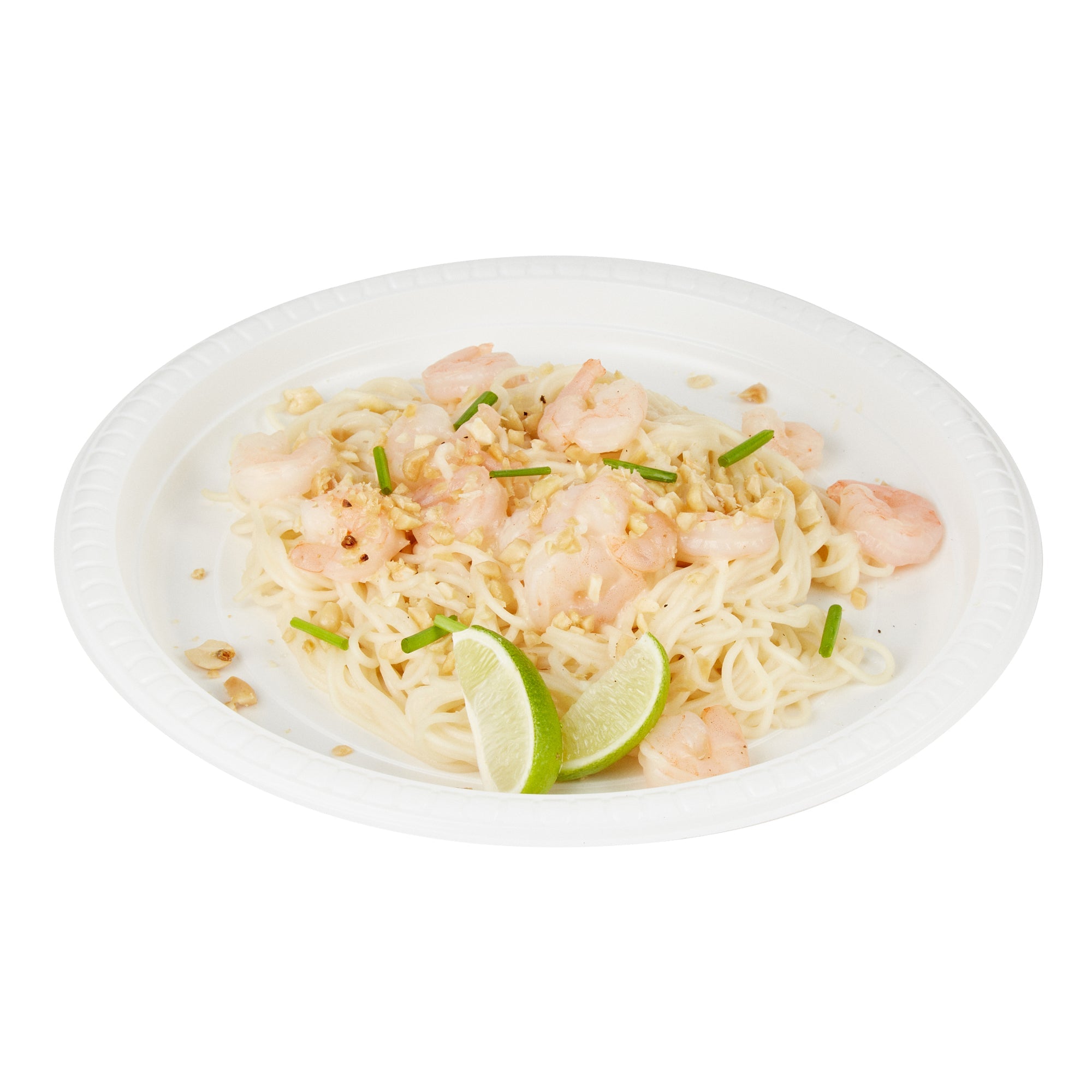 Chef 101 Round White Plastic Plate - Microwavable - 10 1/4" x 10 1/4" x 3/4" - 50 count box