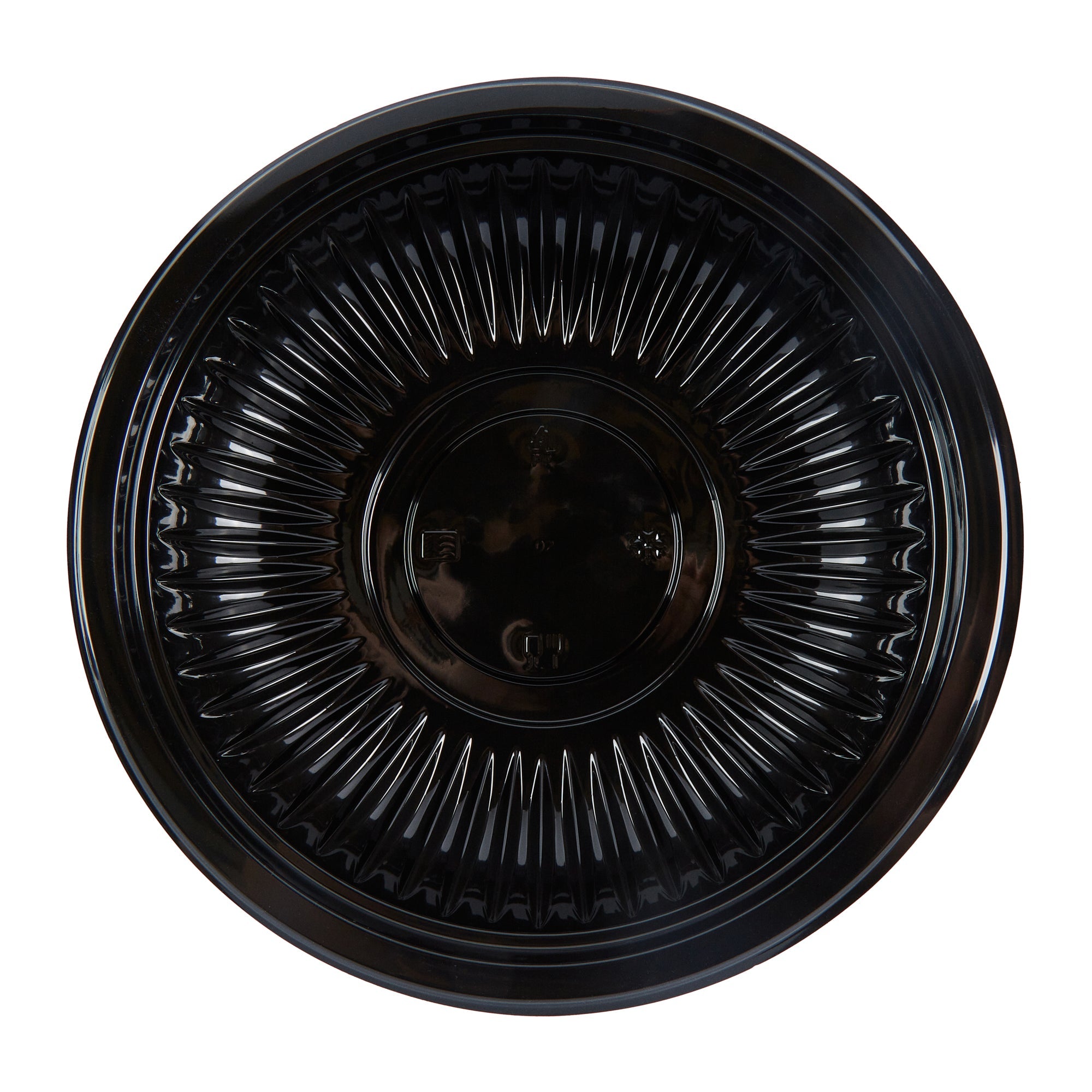 Chef 101 34 oz Round Black Plastic Bowl - Microwavable - 9" x 9" x 2" - 50 count box