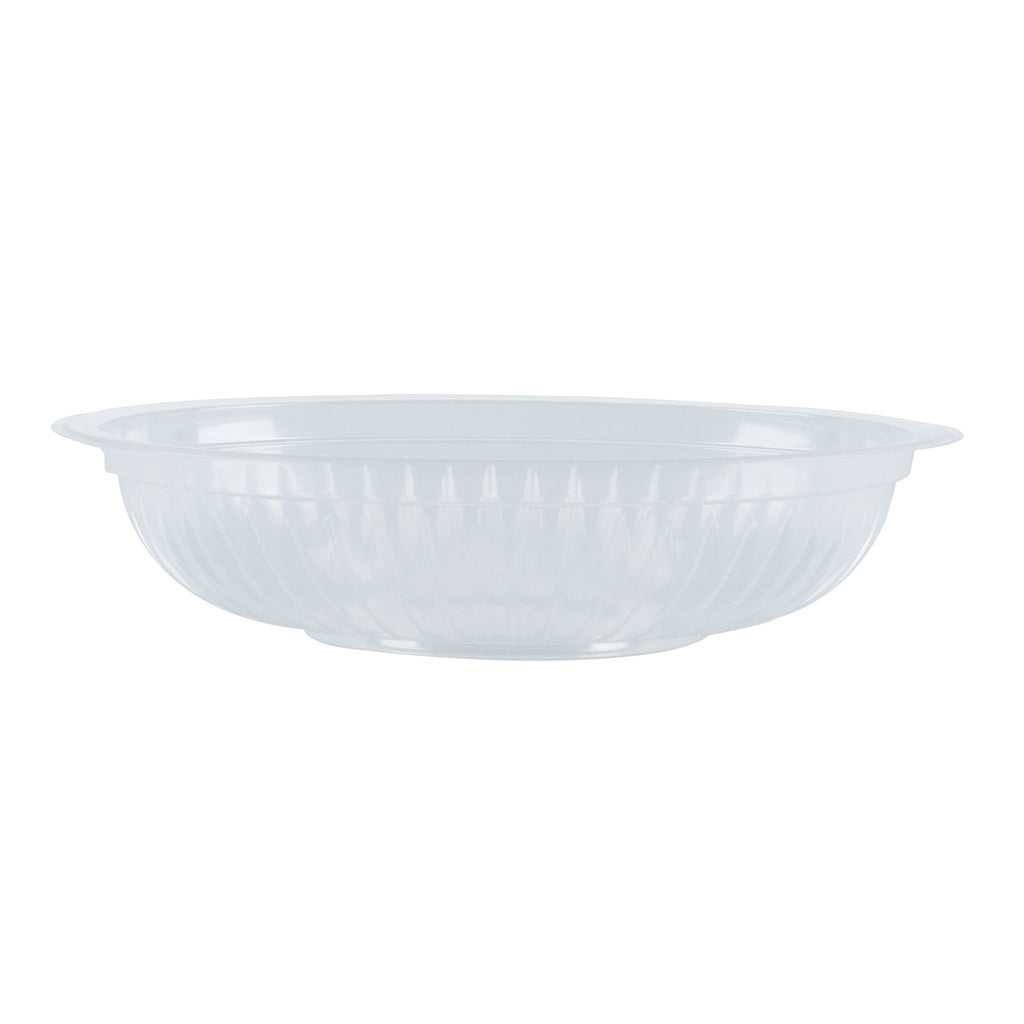 Chef 101 34 oz Round Clear Plastic Bowl - Microwavable - 9" x 9" x 2" - 50 count box