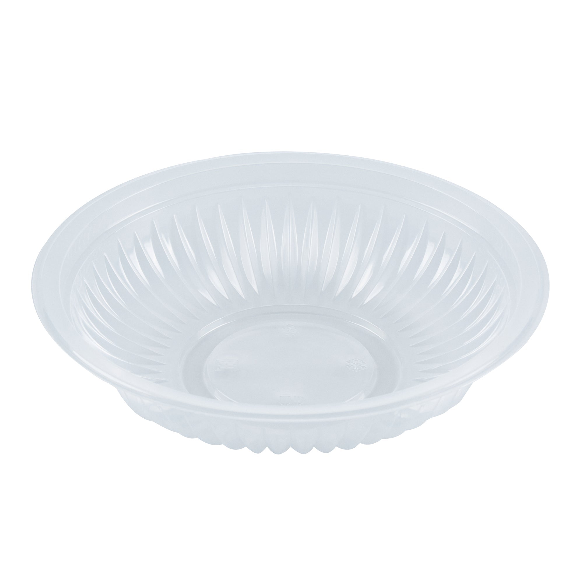 Chef 101 34 oz Round Clear Plastic Bowl - Microwavable - 9" x 9" x 2" - 50 count box