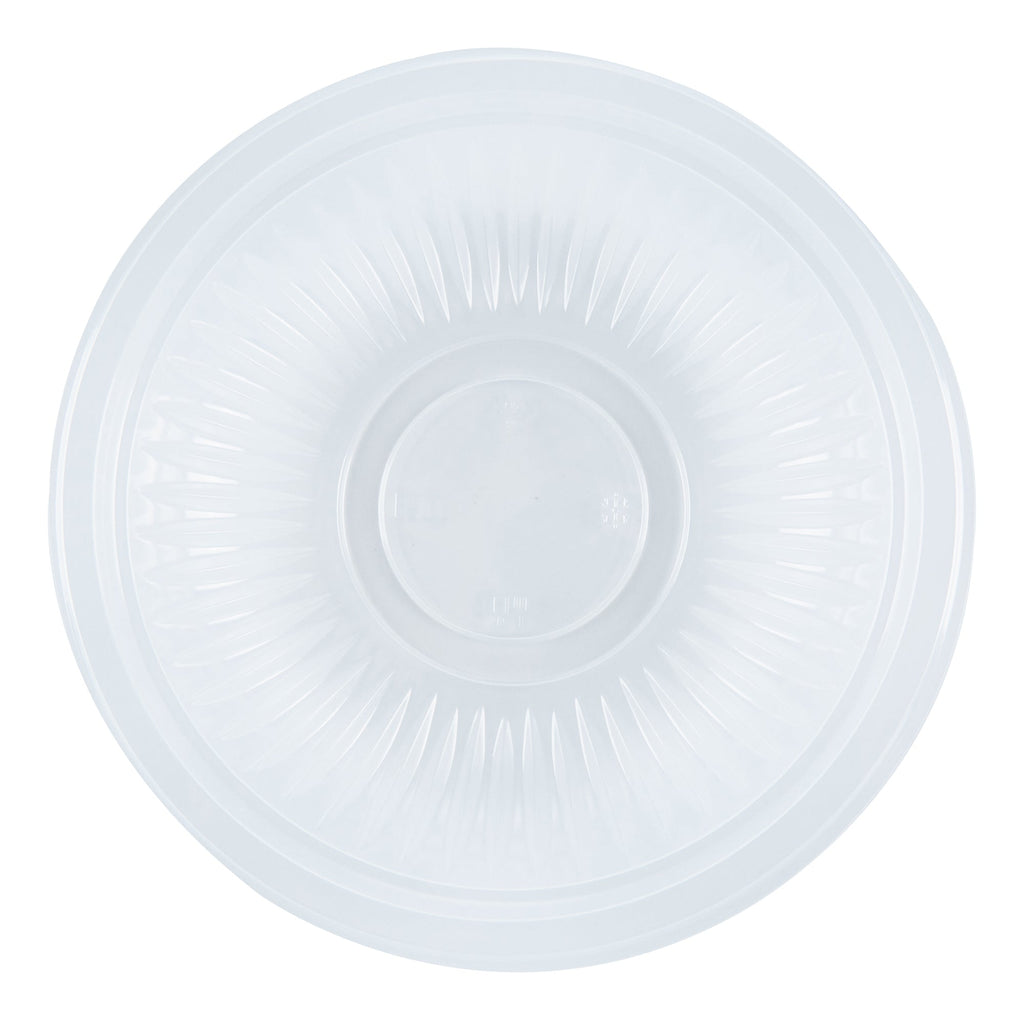 Chef 101 34 oz Round Clear Plastic Bowl - Microwavable - 9" x 9" x 2" - 100 count box