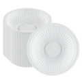 Chef 101 34 oz Round White Plastic Bowl - Microwavable - 9" x 9" x 2" - 100 count box