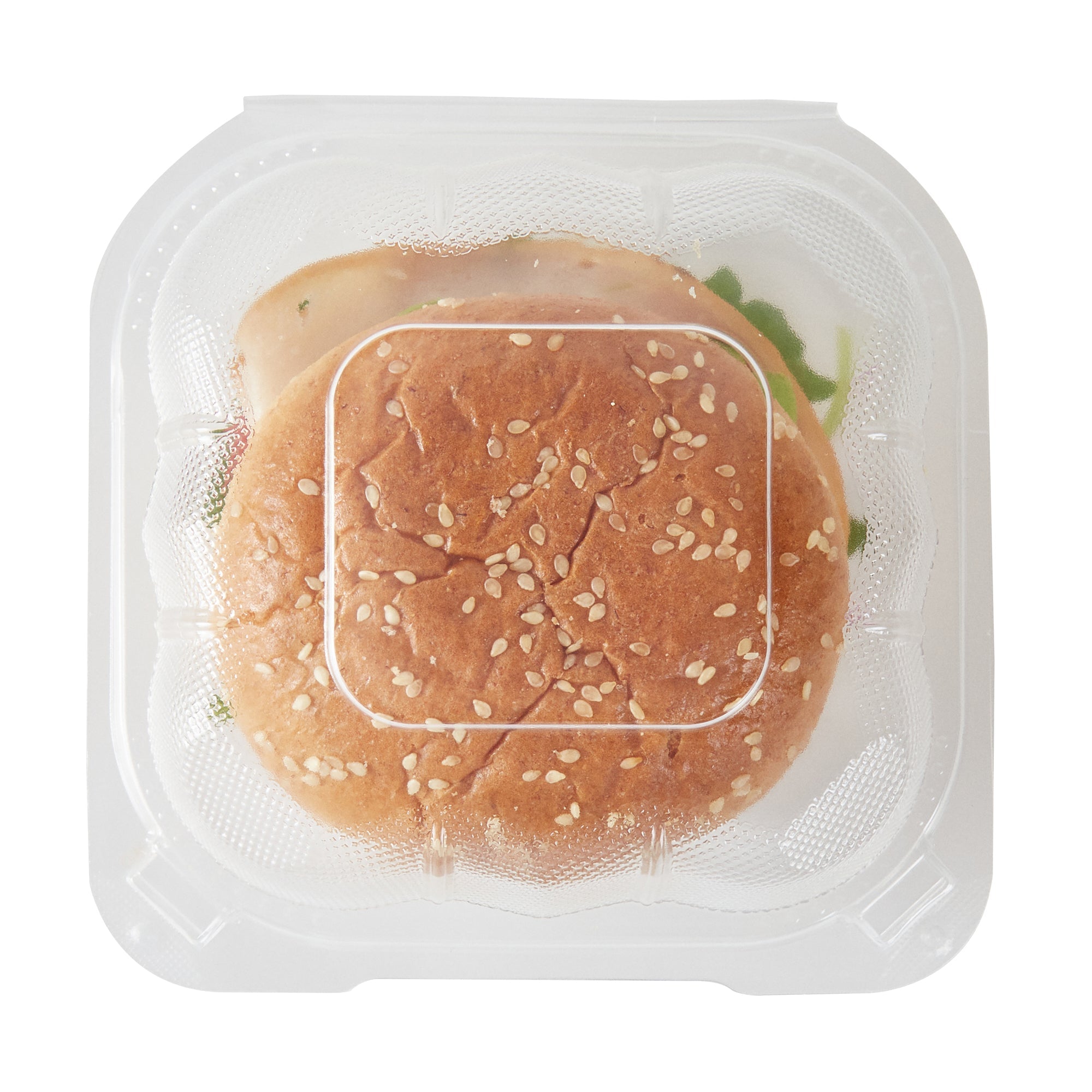 Chef 101 13 oz Square Clear Plastic Clamshell Container - Anti-Fog, Microwavable - 5 1/2" x 5 1/2" x 2 3/4" - 100 count box
