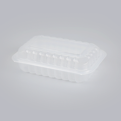 Chef 101 29 oz Rectangle Clear Plastic Clamshell Container - Anti-Fog, Microwavable - 9" x 6" x 2 3/4" - 50 count box