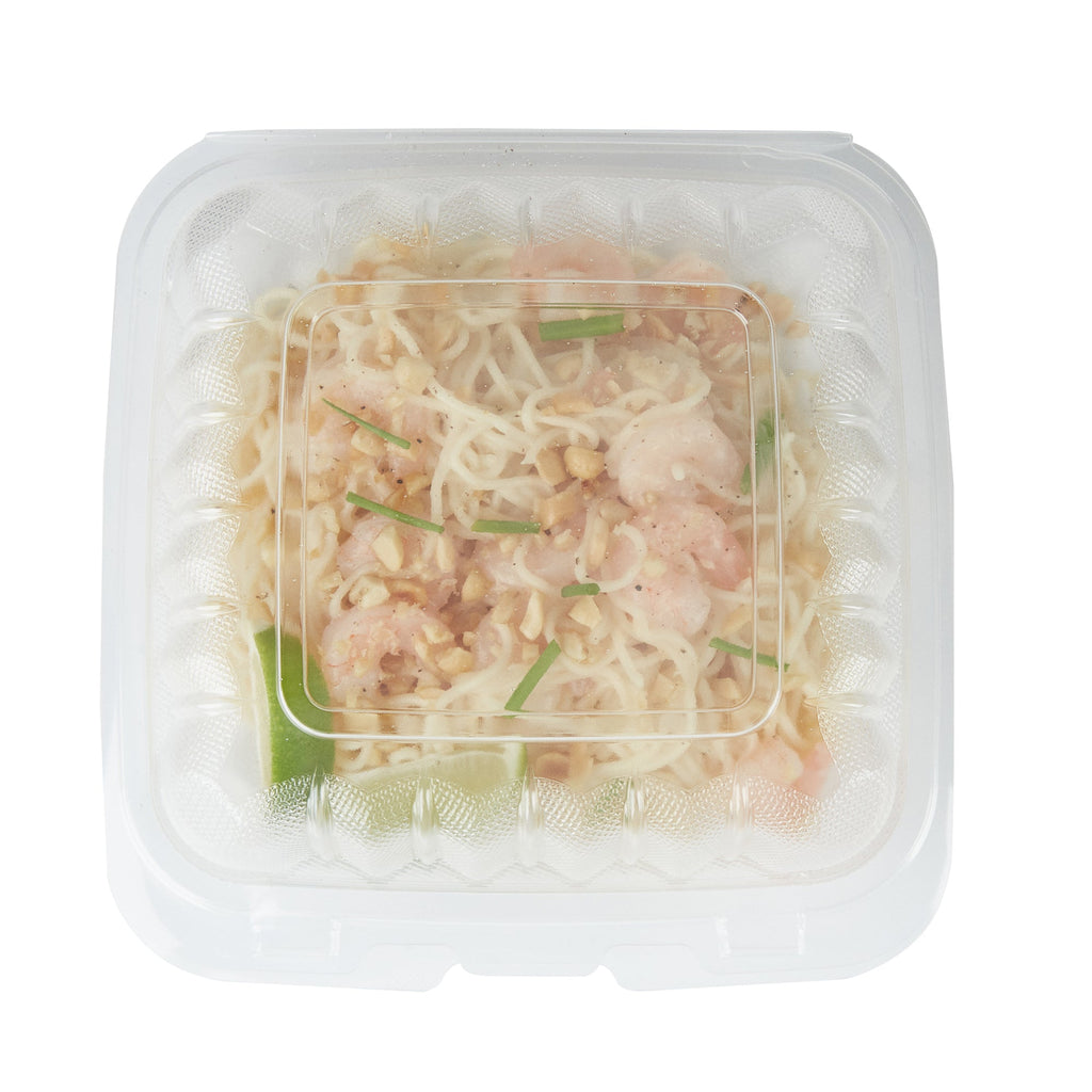 Chef 101 30 oz Square Clear Plastic Clamshell Container - Anti-Fog, Microwavable - 7 1/2" x 7 1/2" x 2 3/4" - 50 count box