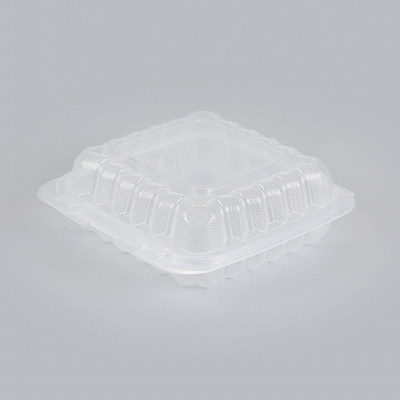 Chef 101 30 oz Square Clear Plastic Clamshell Container - Anti-Fog, Microwavable - 7 1/2" x 7 1/2" x 2 3/4" - 100 count box