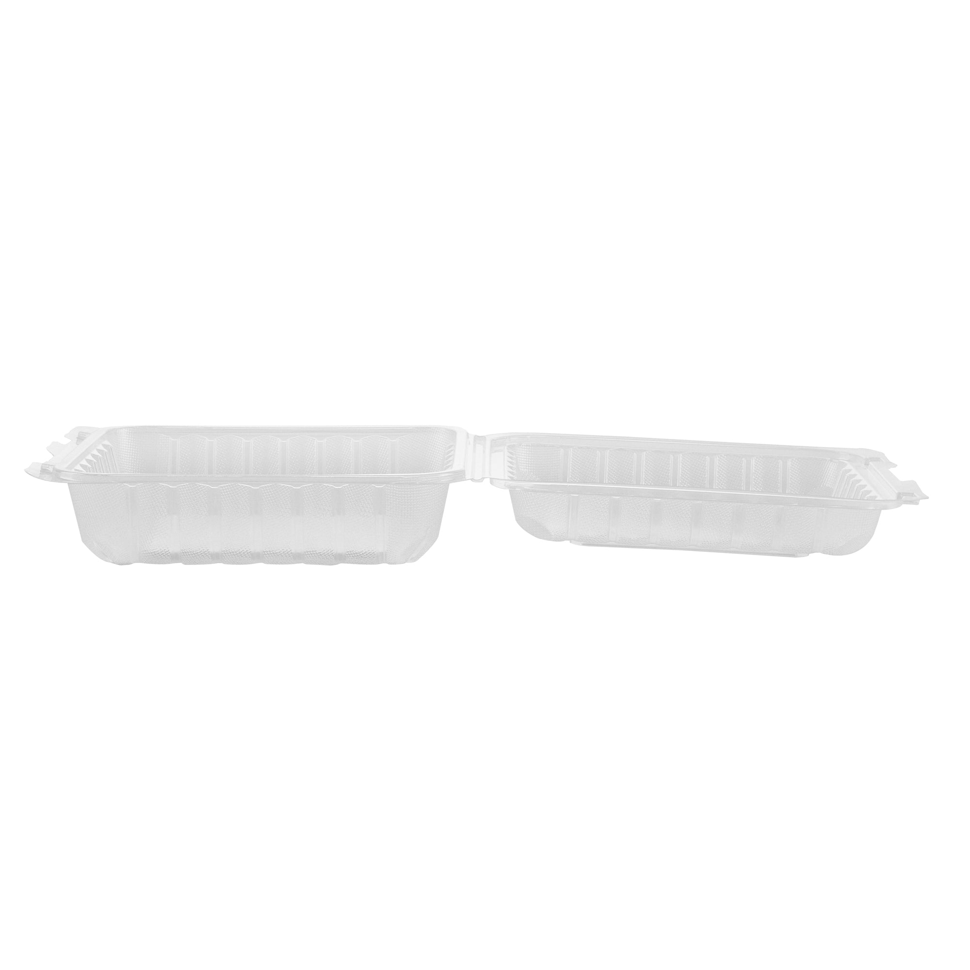 Chef 101 47 oz Square Clear Plastic Clamshell Container - Microwavable - 9" x 9" x 3 1/2" - 100 count box