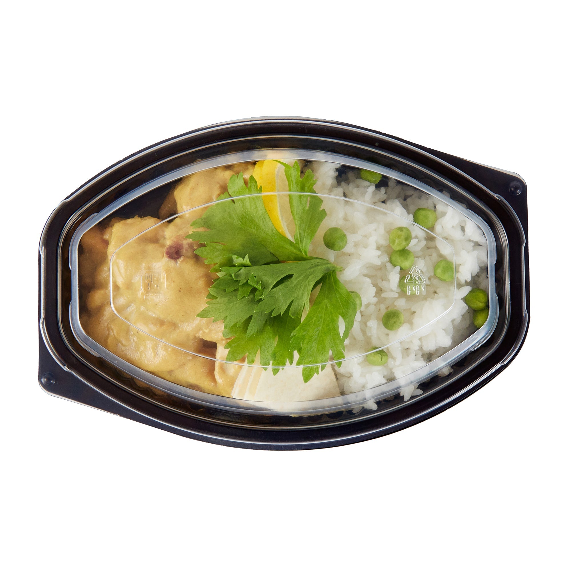 Chef 101 12 oz Oval Black Plastic Food Container - with Clear Lid, Microwavable - 8" x 5 1/2" x 2" - 100 count box