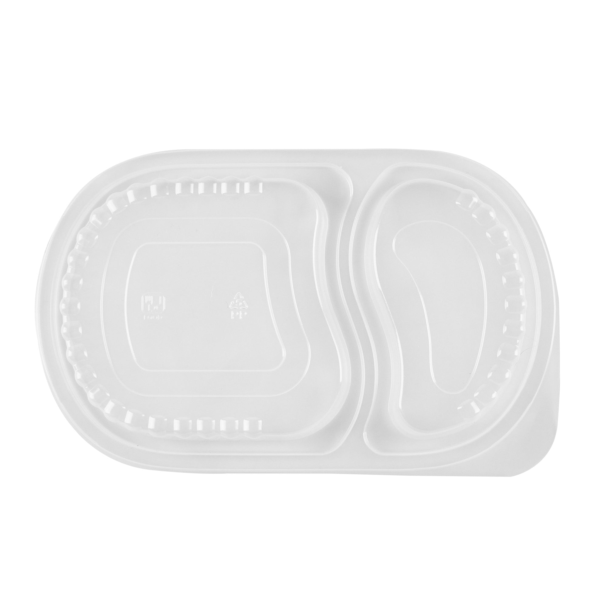 Chef 101 20 oz Oval Black Plastic Food Container - with Clear Dome Lid, Microwavable - 9 1/4" x 6" x 2 1/4" - 100 count box