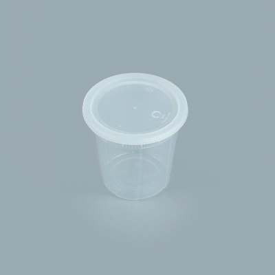 Asporto 32 oz Round Clear Plastic Soup Container - with Lid, Microwavable - 5" x 5" x 5" - 50 count box