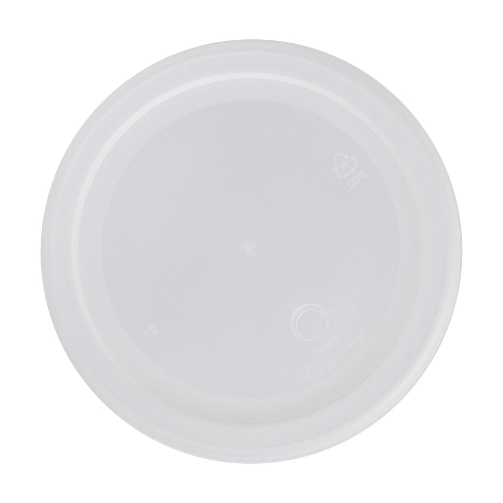 Asporto 32 oz Round Clear Plastic Soup Container - with Lid, Microwavable - 5" x 5" x 5" - 50 count box