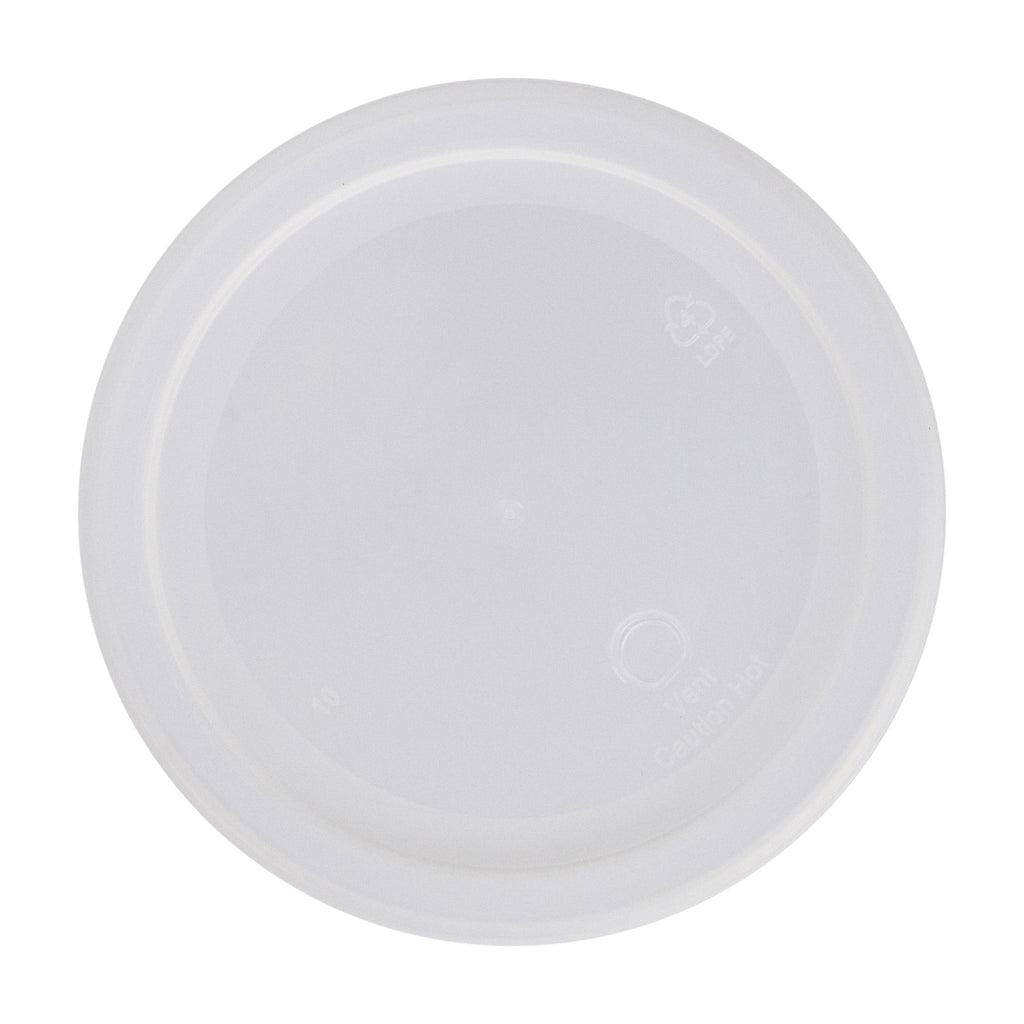 Asporto 40 oz Round Clear Plastic Soup Container - with Lid, Microwavable - 5" x 5" x 6" - 100 count box