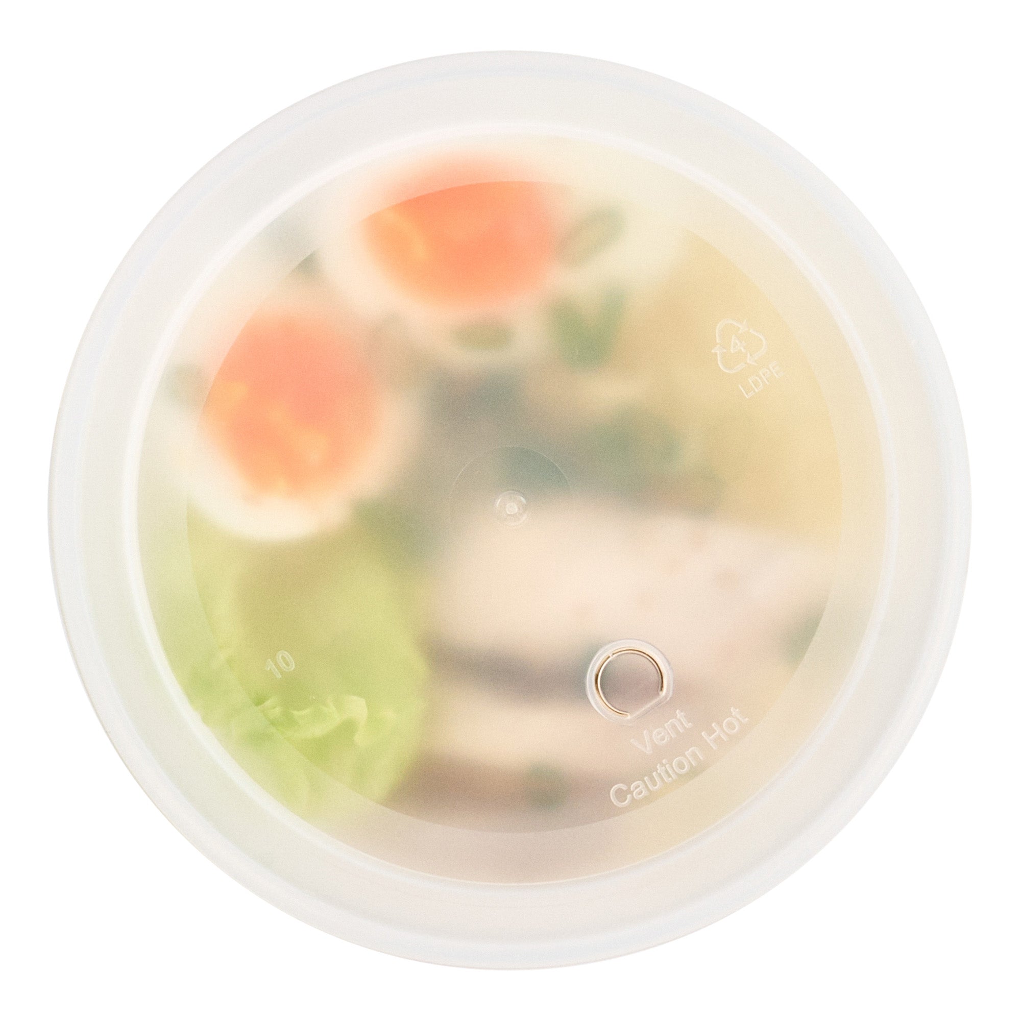 Asporto 48 oz Round Clear Plastic Soup Container - with Lid, Microwavable - 5" x 5" x 7" - 50 count box