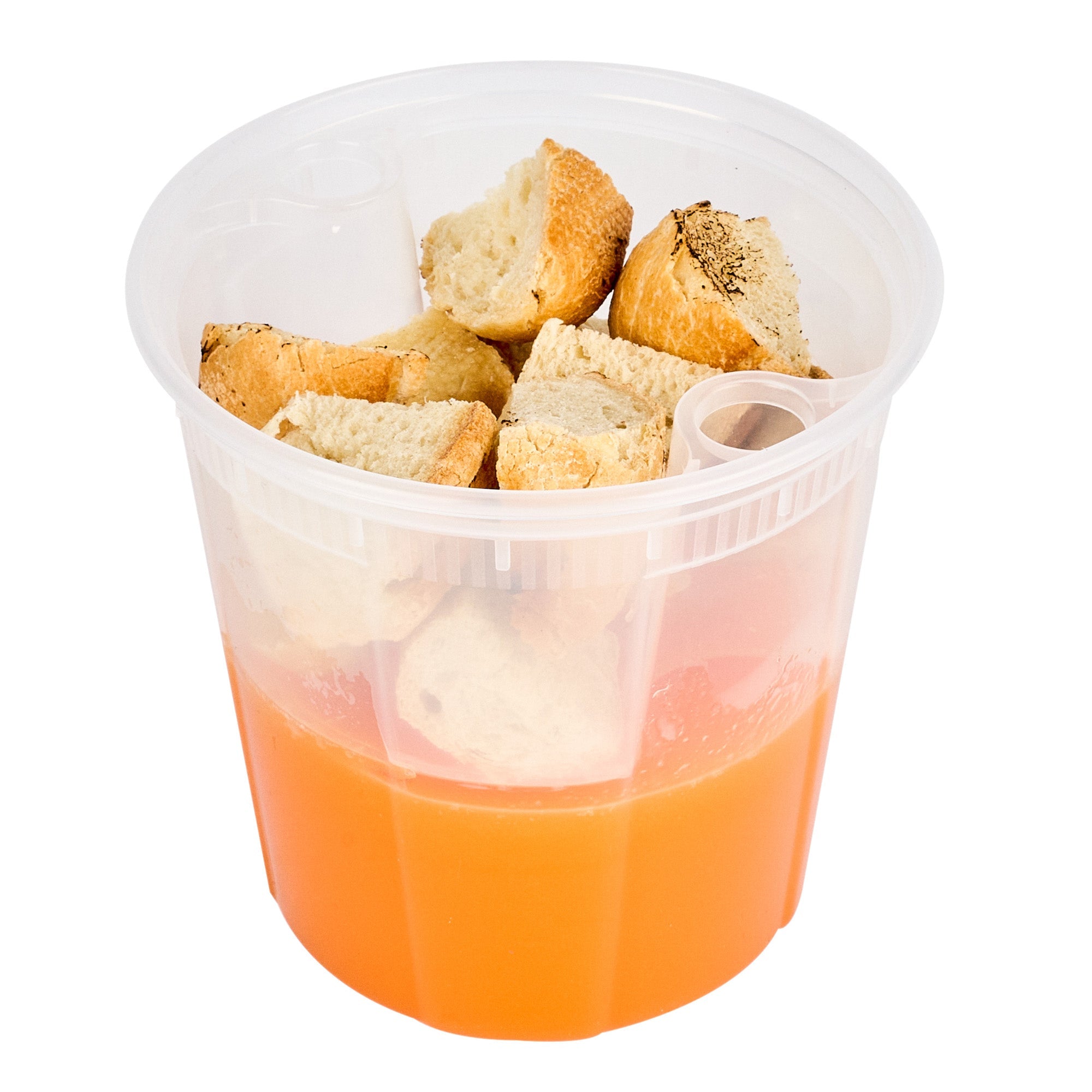 Asporto 16 oz Round Clear Plastic Insert - Fits 32, 40 and 48 oz Soup Container, Microwavable - 50 count box