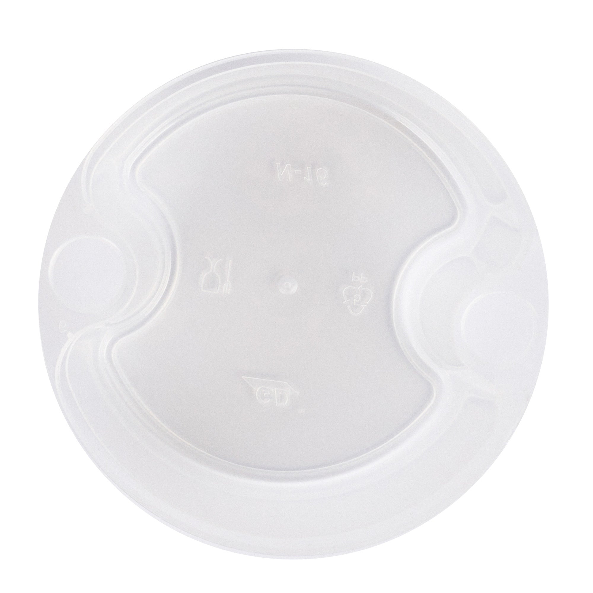 Asporto 16 oz Round Clear Plastic Insert - Fits 32, 40 and 48 oz Soup Container, Microwavable - 100 count box