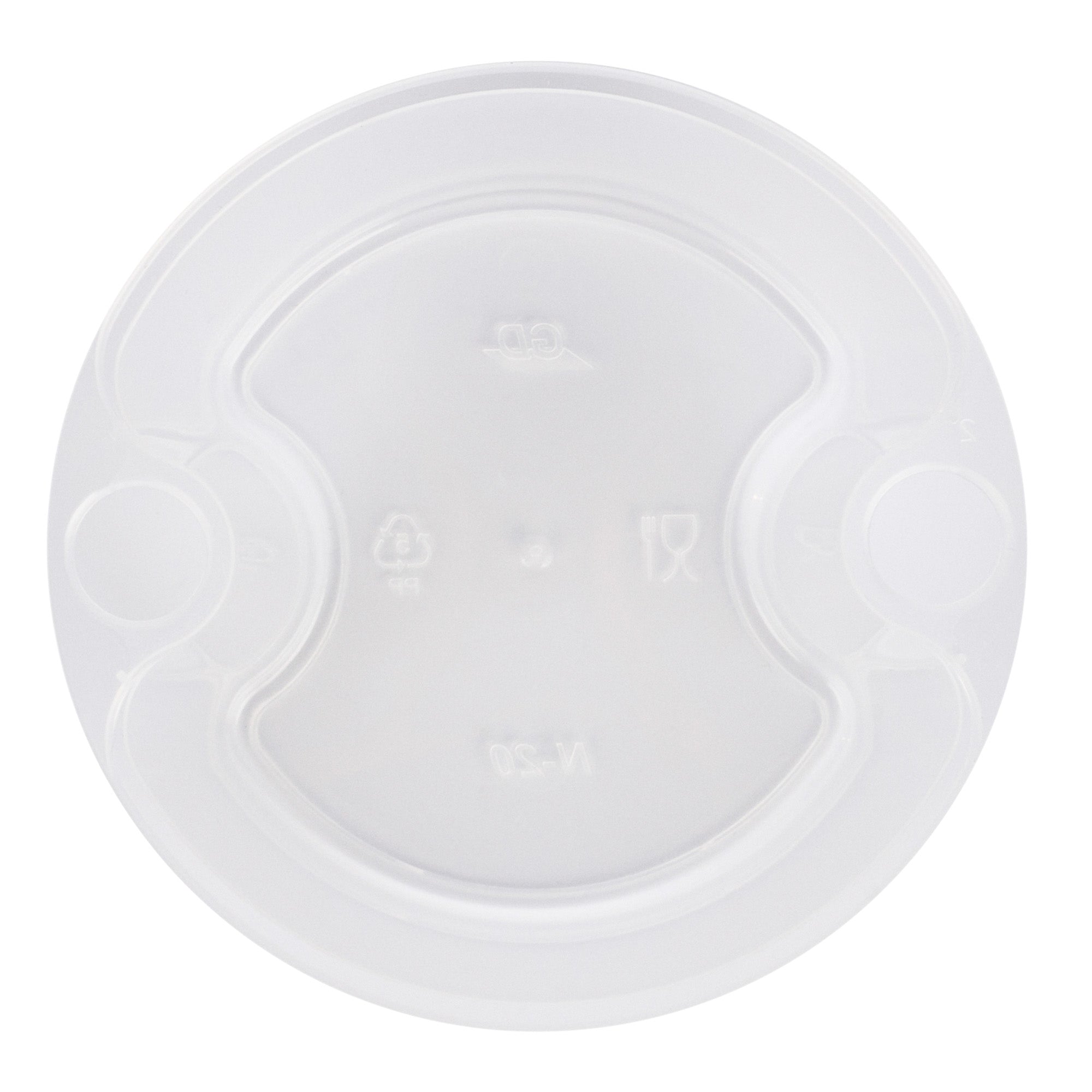 Asporto 20 oz Round Clear Plastic Insert - Fits 32, 40 and 48 oz Soup Container, Microwavable - 100 count box