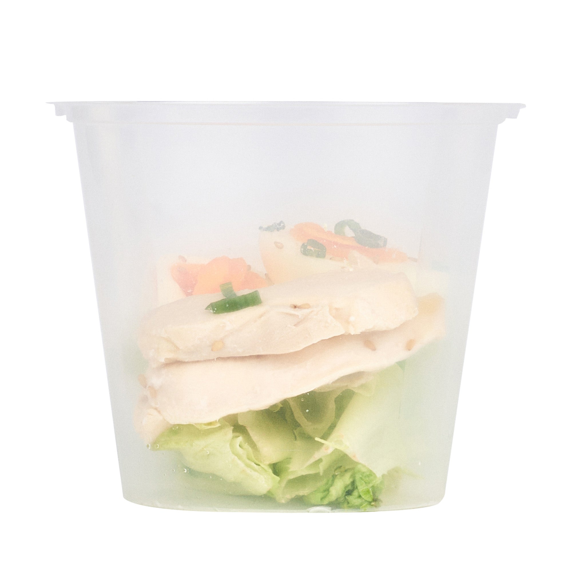 Asporto 24 oz Round Clear Plastic Insert - Fits 32, 40 and 48 oz Soup Container, Microwavable - 100 count box
