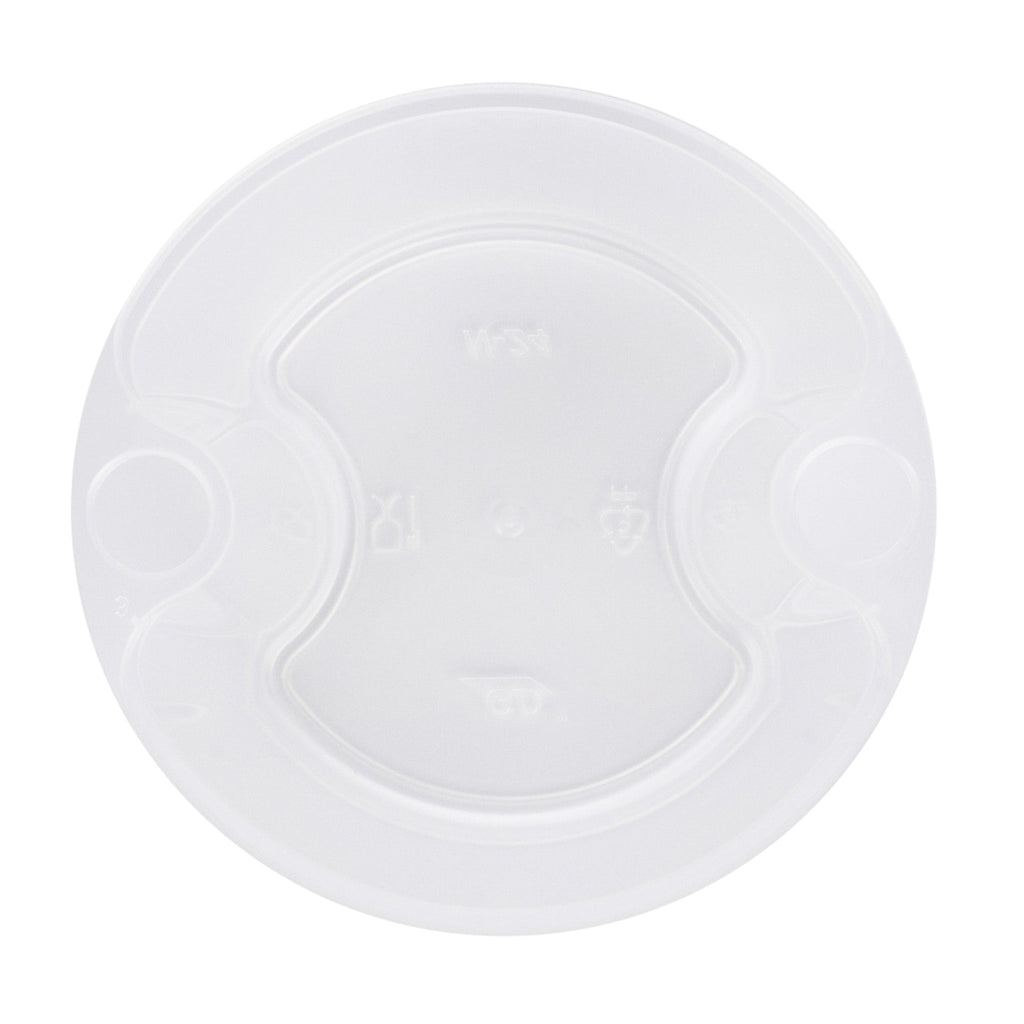 Asporto 24 oz Round Clear Plastic Insert - Fits 32, 40 and 48 oz Soup Container, Microwavable - 100 count box